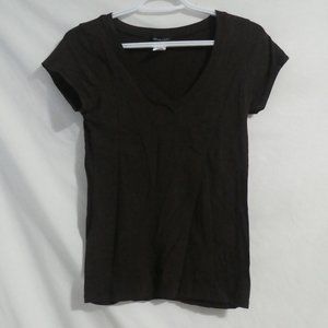 SEDUCTIONS | large | Chocolate Brown V-Neck Tee